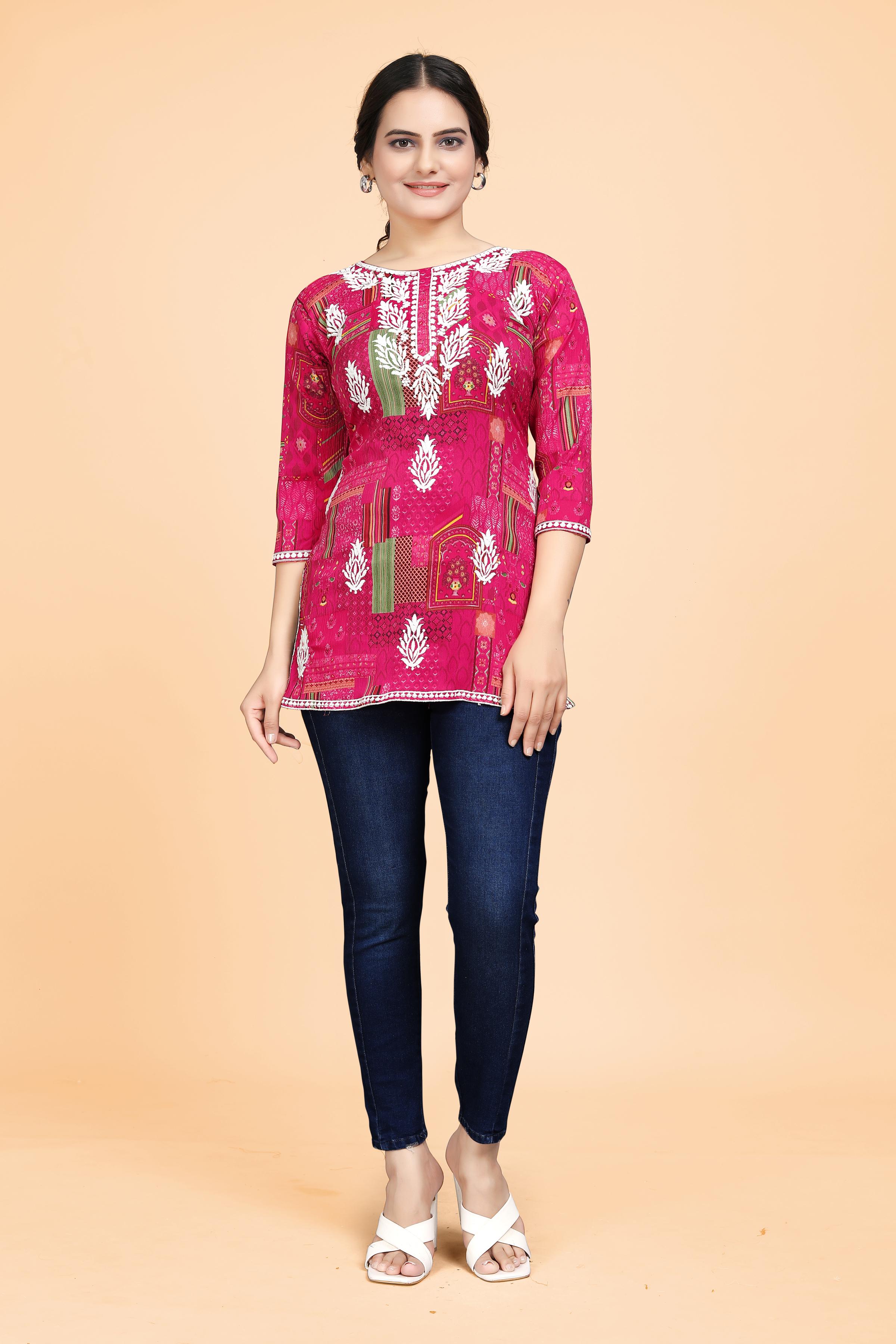 Enchanting Elegance Cotton Silk Chikankari Kurti 🌺