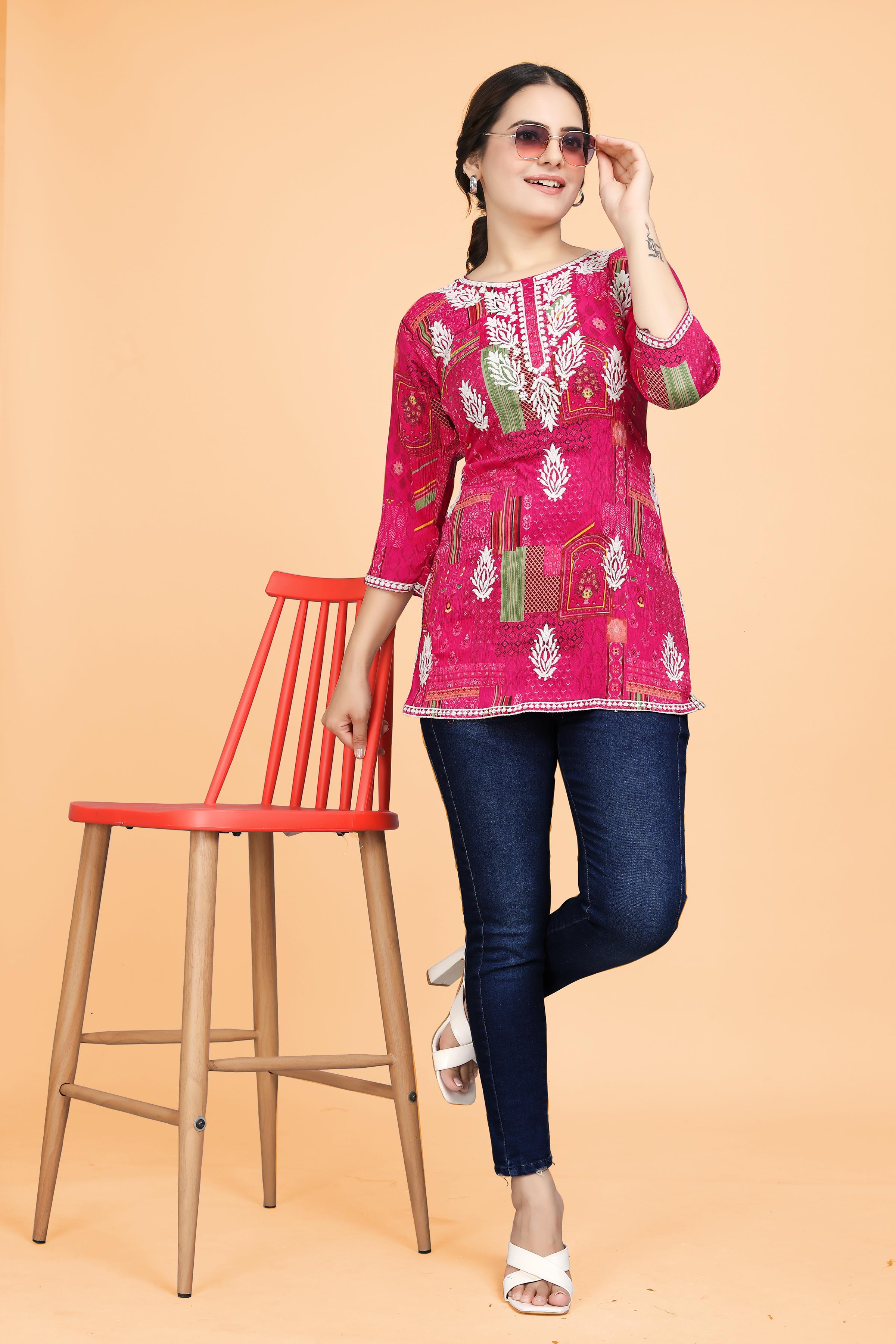 Enchanting Elegance Cotton Silk Chikankari Kurti 🌺