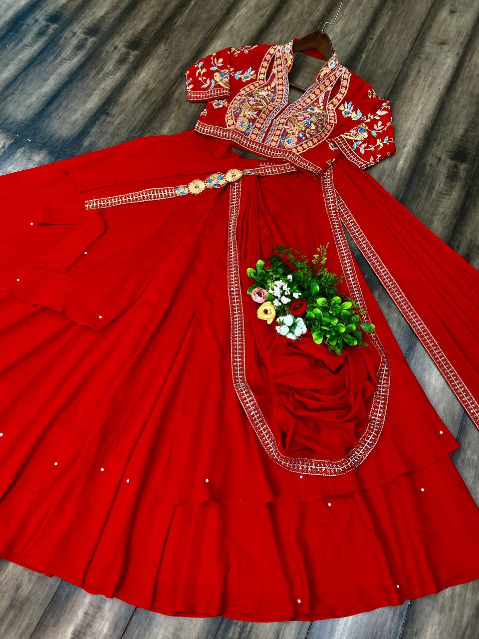 Fancy Party Wear Fiyona Silk Lehenga Saree