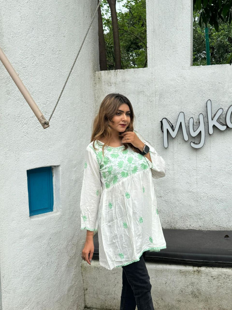 Chic Chikankari: Best-Selling Short Kurtas in 4 Stunning Colors