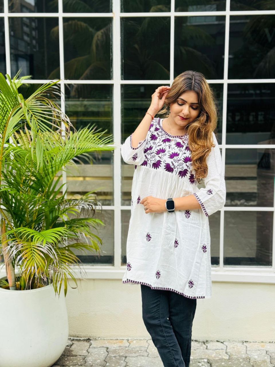 Chic Chikankari: Best-Selling Short Kurtas in 4 Stunning Colors