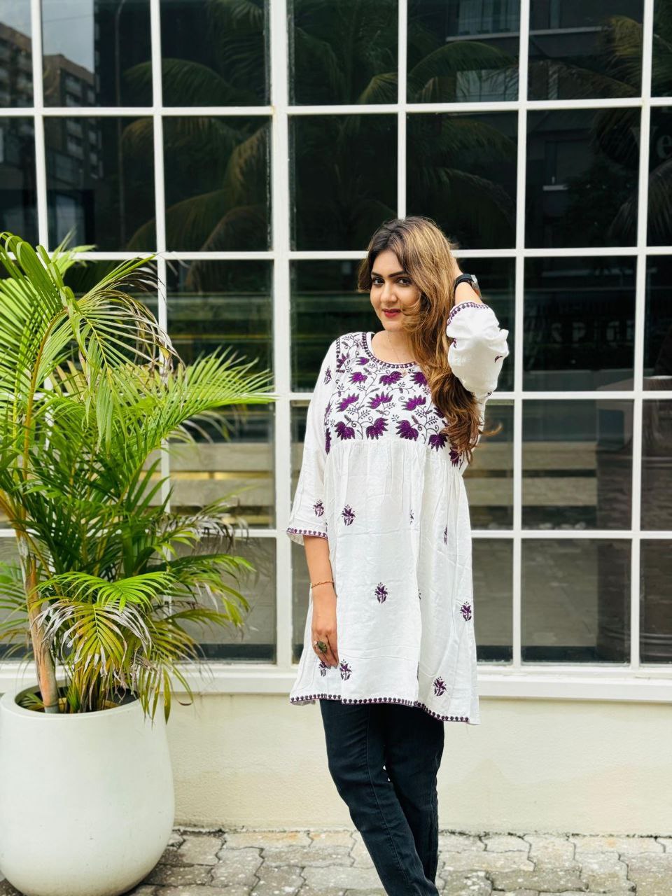 Chic Chikankari: Best-Selling Short Kurtas in 4 Stunning Colors