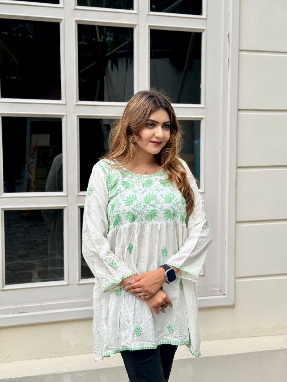 Chic Chikankari: Best-Selling Short Kurtas in 4 Stunning Colors