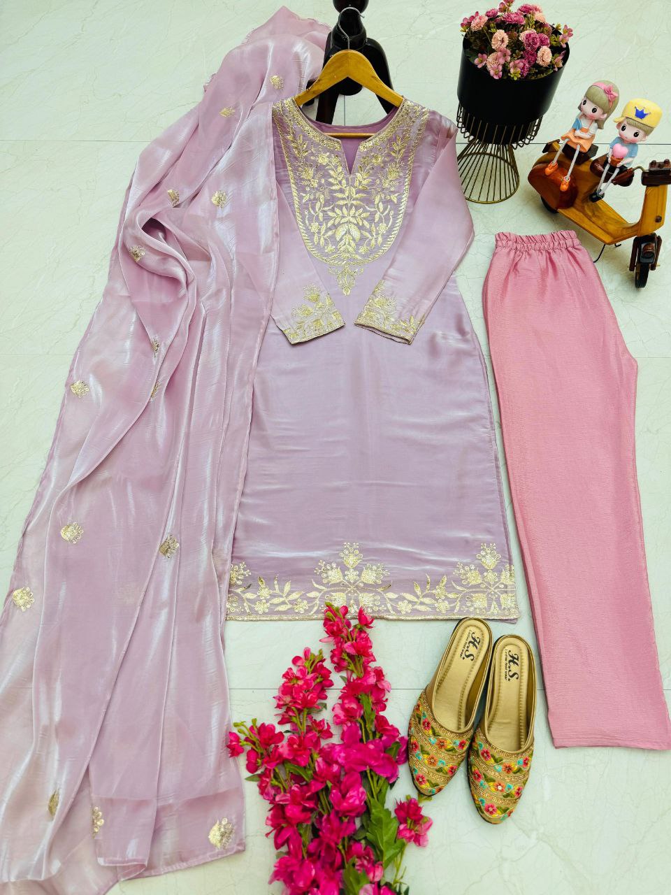 ZD-Series New Designer Party Top Pent & Dupatta Set